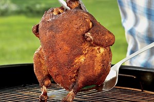 Hickory-Smoked Beer Can Chicken | Poultry Recipes