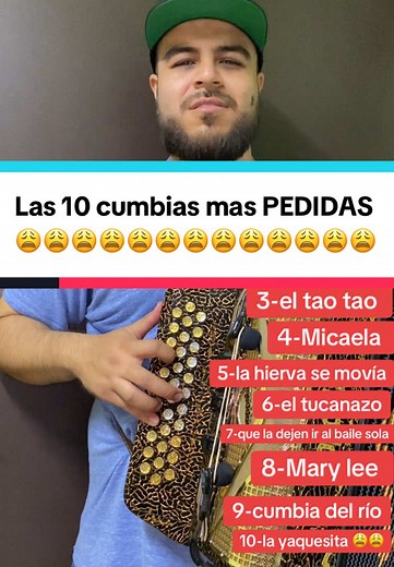 Las 10 Cumbias Más Pedidas en Acordeón