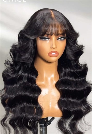 Bouncy Curls and Bangs for Spring Hairstyles