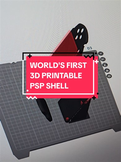 This is the world's FIRST 3D printable PSP 2000 shell! Lets take a quick look at the model files and get it printed! Full credit to Kommando linked in the profile! Follow for part 2 where we build the shell #techtok #psp #psp2000 #retroconsole #handheldconsole