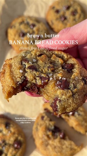 Saludables galletas de plátano con chispas de chocolate
