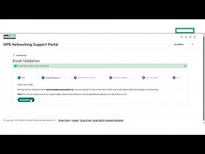 HPE Networking Support Portal Onboarding Demo