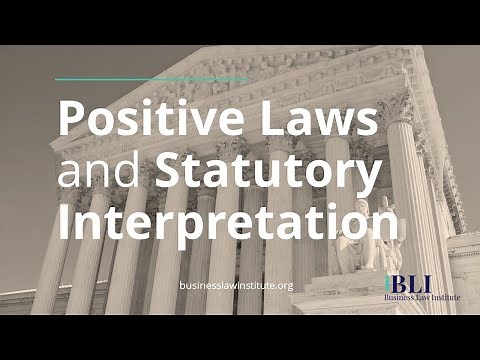 Positive Laws and Statutory Interpretation