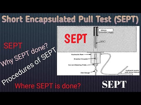 Short Encapsulated Pull Test (SEPT) / SEPT test of roof bolt.