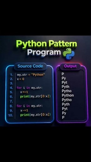 Python pattern in python #pythonprogramming #pythonpattern ‪@CodeWithHarry‬