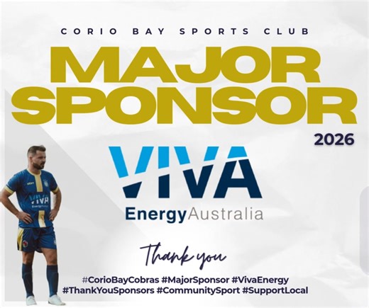 🔵🟡 SPONSOR APPRECIATION – VIVA ENERGY 🔵🟡 Corio Bay Sports Club sincerely thanks Viva Energy Australia, our Major Sponsor, for their continued support of our club and community. Viva Energy is a leading Australian energy company, operating the Geelong Refinery and supplying around a quarter of the nation’s fuel. https://www.vivaenergy.com.au/ Their support helps cover essential operating costs, enabling us to keep registration fees low and affordable and ensuring more players and families acr