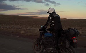 8.7K views · 695 reactions | Ewan and Charley Boorman ride at night through the Patagonian winter. Watch all episodes of #longwayup on Apple TV now. Apple.co/longwayup Belstaff Rivian Harley-Davidson | Long Way Round | Facebook