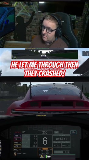 He let me through then they crashed! #iracing