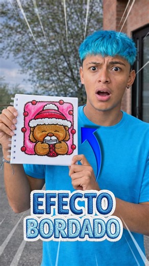 I did the embroidery effect for the first time 😱 #lifehacks #art