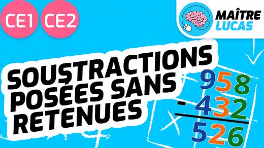 Soustractions posées sans retenue