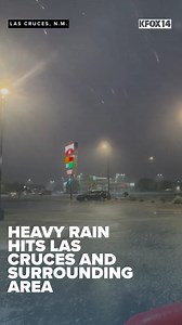 🌧️ Video shows heavy rainfall in Las Cruces.🌧️ As for El Paso, the KFOX14/CBS4 Weather Team has issued a Weather Warn through Wednesday night due to the possibility of heavy rainfall and flooding. Read more: https://kfoxtv.com/news/local/monsoon-showers-and-storms-likely-this-weekend-next-week# | KFOX-TV
