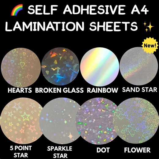 Holographic Cold Laminate Sticker Overlay - 20 Sheets - 8.5x 11 (A4) - Etsy