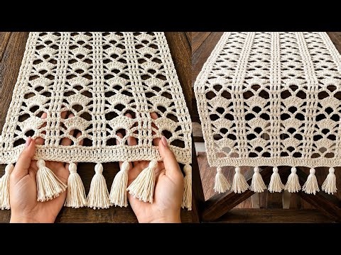 Lovely Crochet Table Runner Pattern for Beginners💯✅ Easy Crochet Pattern 🥰