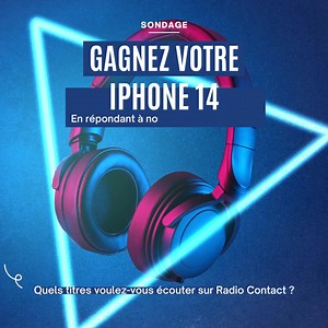 5.5K views | 﫵 Oui oui c'est VOUS qui choisissez la musique sur Radio Contact !  Donnez nous votre avis en participant à notre enquête musicale ! Vous serez aussi inscrit pour repartir avec l'iPhone 14   www.urlr.me/8vTygG | Radio Contact • FR | Facebook