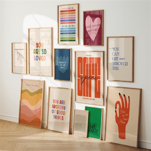 Therapy Office Decor: Mental Health Posters, Counselor Printables (set of 12, Digital Download) - Etsy