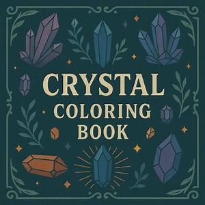 Crystal Coloring Book – Mystical Line Art Printables | Gemstone Grids, Sacred Symbols & Magical Motifs | Instant Download PDF - Etsy