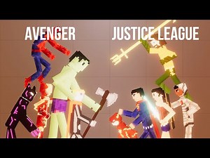 Avenger vs Justice League deadly fight on Liquid Arena Map [Zebra Gaming TV] People Playground