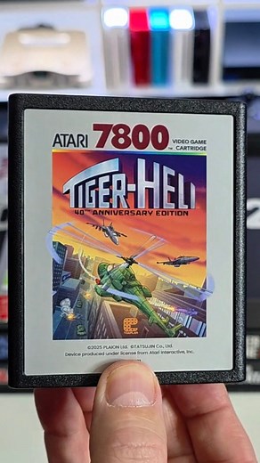 David Wellman on Instagram: "Tiger Heli on an Lg Netee crt tv. Newly released games for Atari 7800 (also 2600+/7800+) in 2025? Man, this is awesome. I'm playing this on an original Atari 7800. Other new games for the Atari 7800/2600+/7800+ are - Avalanche, Dark Chambers, Super Circus Atari, & Countermeasure 2 Thanks @atari / @plaion_anz for sending me out this surprise package. #atari #tigerheli #retrogaming #nostalgia #gifted"