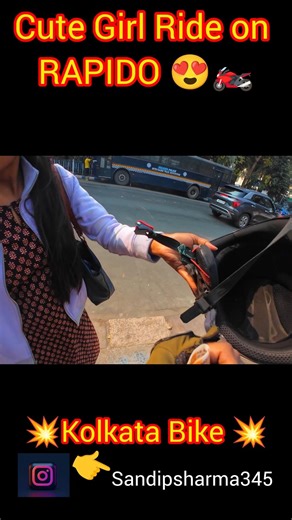 Cute Girl Ride on Rapido 😍💯🔥🤗|| #viral #shorts #youtubeshorts #trending #rapido #biketaxi