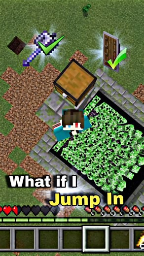 I Jumped Into a Creeper Pool 😱#minecraftshorts