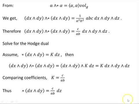 Modulus of a form on a manifold Example 1