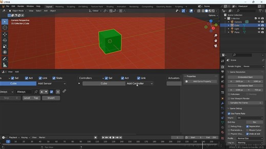 Blender的游戏引擎upbge简单测试