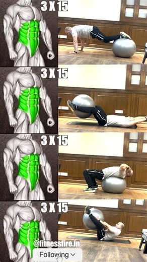 4Effective Swiss Ball exercises to target your upper abs, lower abs, obliques & full core stability.