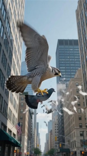 Peregrine Falcon’s Lightning-Fast Hunt | USA Wildlife in 4K | Vortex AI Media#viralvideo