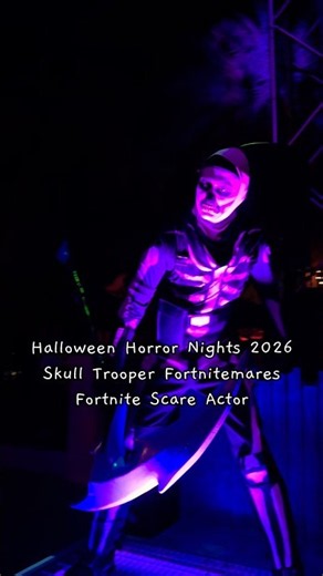 Halloween Horror Nights 2026 Fortnitemares Skull Trooper Scare Actor HHN 35 #fortnite #hhn35 #hhn