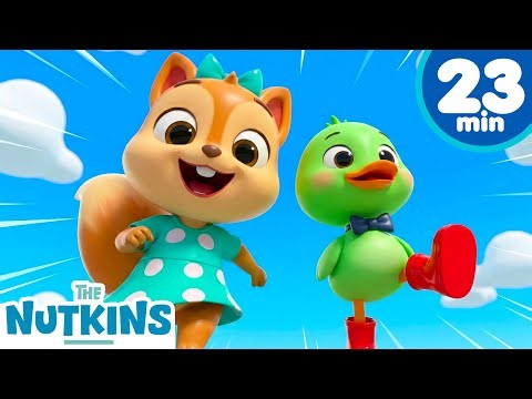 Funny Duck Walk! 🦆👢 Step by Step Song + More | The Nutkins