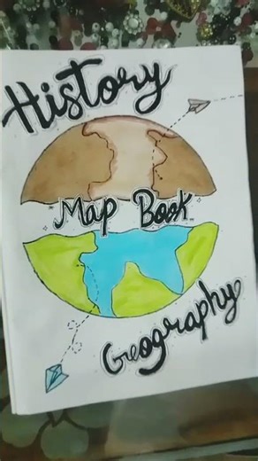 map book front page design 🗺️🗾#mapbook #design #shorts #shortvideo #youtubeshorts