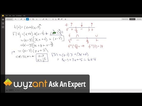 Given a polynomial function (degree 3) find critical numbers and use 2nd deriv test for rel max/min.