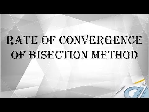 RATE OF CONVERGENCE OF BISECTION METHOD #MathematicsSolution