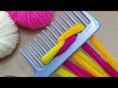 Super easy 5 Beautiful Woolen Yarn Flower making ideas with Hair Comb | Easy Sewing Hack