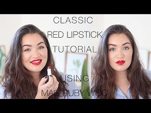 SIMPLE RED LIPSTICK TUTORIAL | MAC RUBY WOO | LeChelle Taylor
