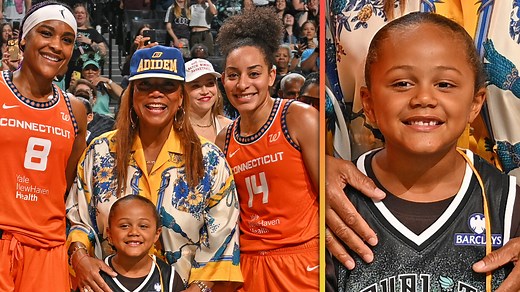 143K views · 4.4K reactions | Queen Latifah makes a rare appearance with her young son, Rebel, at a WNBA game in Brooklyn, New York. | Entertainment Tonight | Facebook