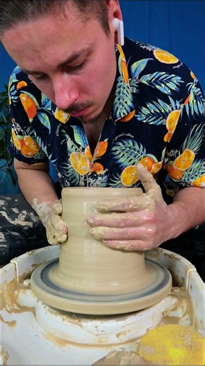 Biggest pot I have made so far 🚀 #handmade #pottery