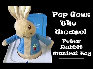 Peter Rabbit POP Goes the Weasel Musical Jack in the Box Style Toy Rainbow Designs 2013