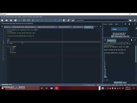 Secuencia de Fibonacci en Python.