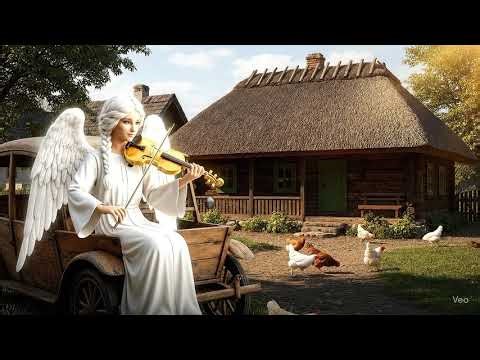 Energetic Orchestral Music | Angel Playing Violin on Hay