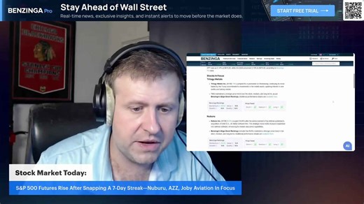 Stock Market Today: S&P 500 Futures Rise After Snapping A 7-Day Streak—Nuburu, AZZ, Joby Aviation In Focus