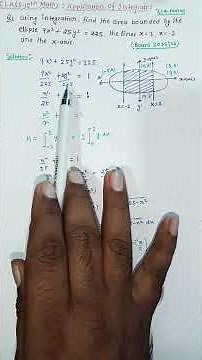 Area of Ellipse 9x² + 25y² = 225 | Class 12 Maths Shorts #cbse #AOI