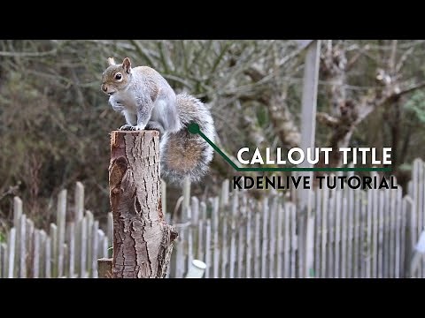 Kdenlive Tutorial - Callout title [text effect #20]