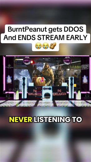 BurntPeanut Ends Stream Early Due to DDoS Attack