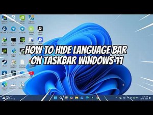 How to Hide Language Bar on Taskbar Windows 11