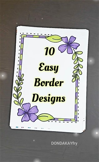 Easy project work design borders|Simple project border designs|Project work design borders #shorts