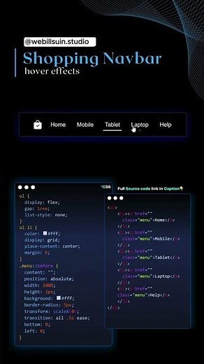 Asombroso Efecto Barra de Navegacion de CSS 🔥🔥🔥🔥