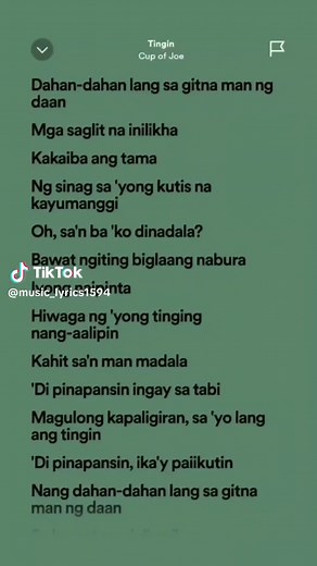 Tingin full lyrics song by Cup of Joe & Janine Teñoso #popular #tingin #opm #spotify #fullsong #lyrics #fyp #fypシ #foryou #kantakamuna🎤🎶
