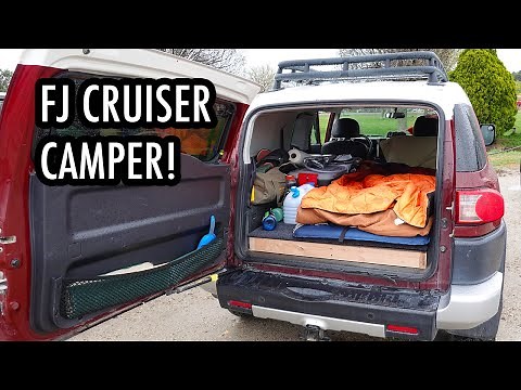 Touring a Toyota FJ Cruiser Camper! (Sleeping Setup/Conversion)