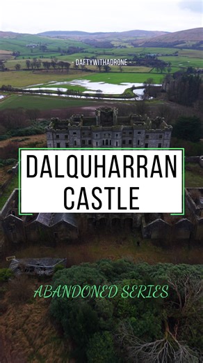 Soaring above the hauntingly beautiful ruins of Dalquharran Castle 🏰 in South Ayrshire, Scotland 🇬🇧 — once a grand 18th-century mansion designed by renowned architect Robert Adam for Thomas Kennedy of Dunure, built around 1790 in romantic castle style. ⛰️✨ This once-proud estate served as a family home for generations, even hosting British PM H.H. Asquith, before becoming too costly to maintain in the 20th century. After WWII it was abandoned, the lead roof removed in the 1960s to avoid taxes
